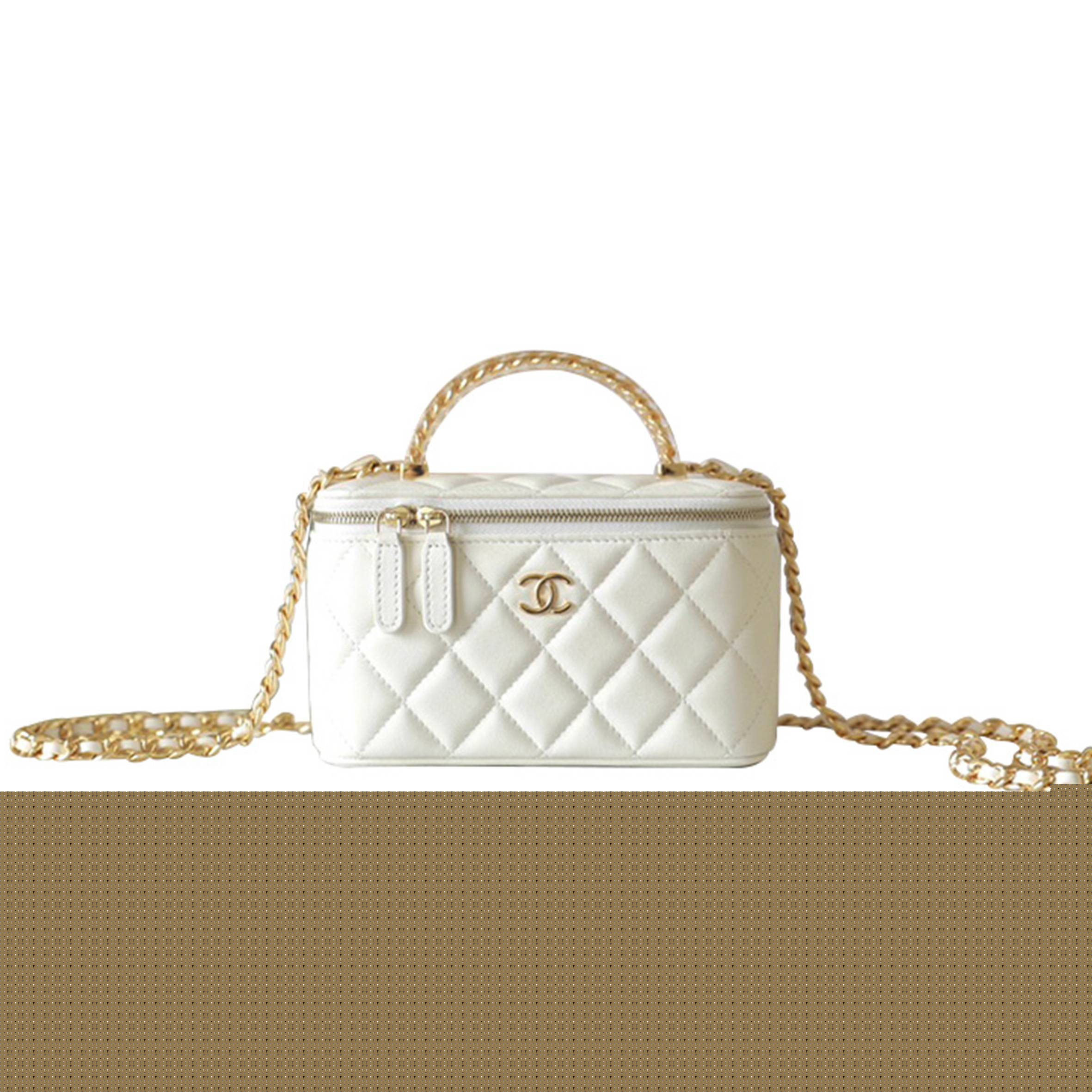 Ch*el master 24s transparent handle long box white a68135 (17*9.5*7.8cm)